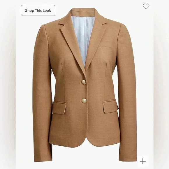 J.Crew Original Schoolboy Bazer in Camel Sz 2 - Picture 1 of 14